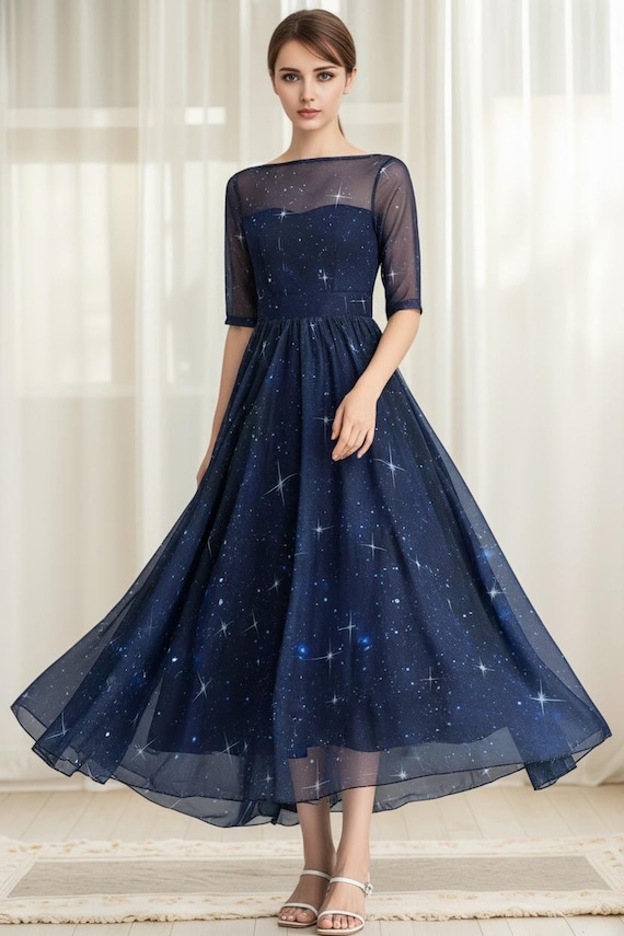 slim fit dress slacks Flare Chiffon Long Dress – LOW COST FORMALS main image 1