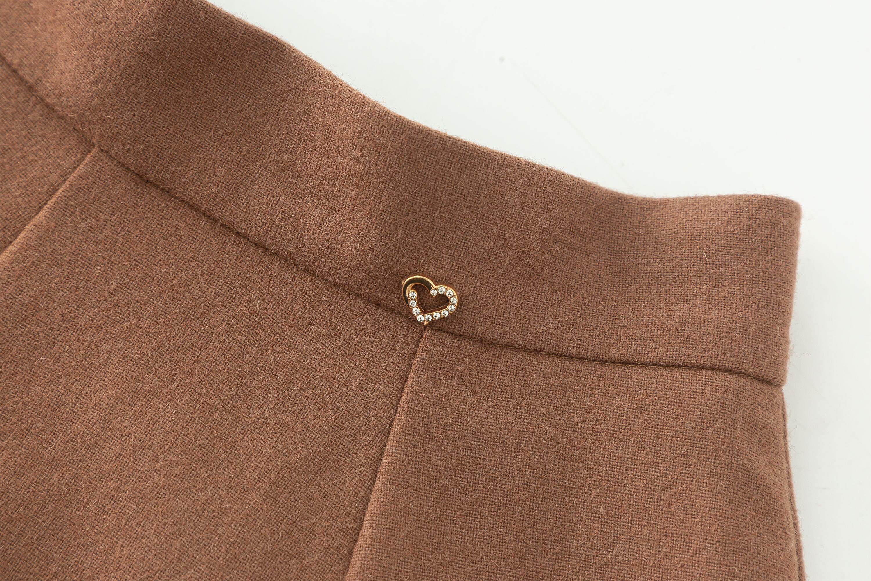 【OVERDUEFLAIR】SPANGLE WOOL MINI SKIRT_BROWN SPANGLE MIDI SKIRT_SILVER - overdueflair