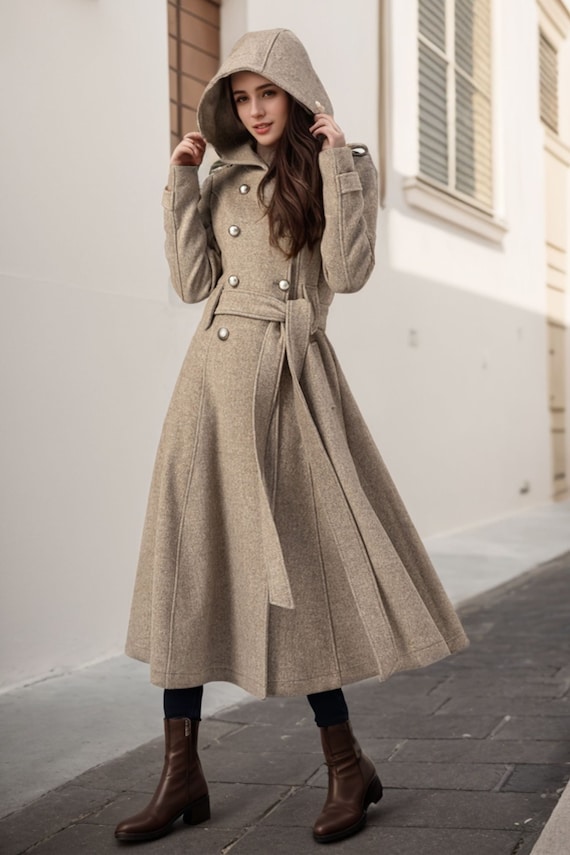 cizatto シザットDolman Sleeve Wool Long Coat Amazon.com: Women's Big Notch Lapel Mid-Long Wool Blend Coat