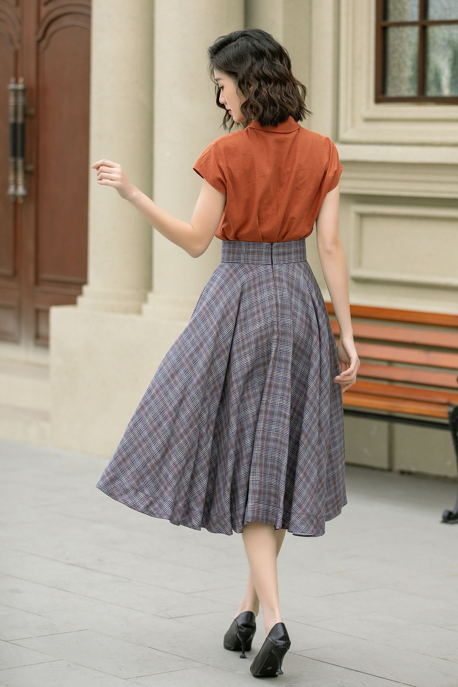 Linen Plaid Skirt, Swing Midi Linen Skirt, Circle Skirt, Summer Skirt Women, High Waisted Linen Skirt, Retro Tartan Skirt, Xiaolizi 4952 - Etsy Linen Plaid Skirt, Swing Midi Linen Skirt, Circle Skirt, Summer Skirt Women, High Waisted Linen Skirt, Retro Tartan Skirt, Xiaolizi 4952 - Etsy