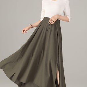 Bae Skirt in Linen Stripe
