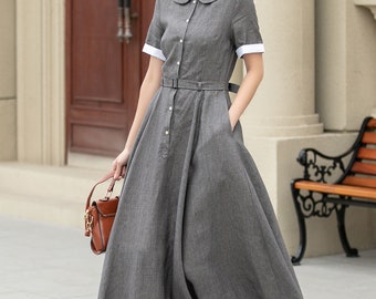 detached sleeve dress グレー　S 207934088-1-grey?$n_750w$&wid=