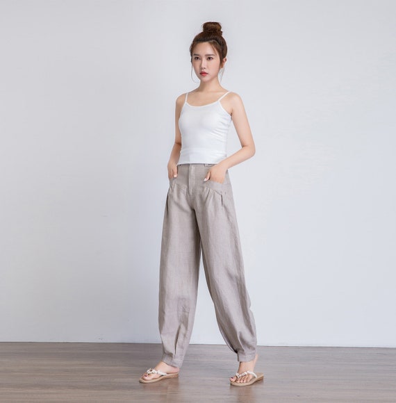 Gray pants, linen pants, maxi linen pants, women linen pants, maxi pants, loose linen pants, summer pants, pants with pockets 1940# Gray pants, linen pants, maxi linen pants, women linen pants, maxi pants, loose linen pants, summer pants, pants with pockets 1940#