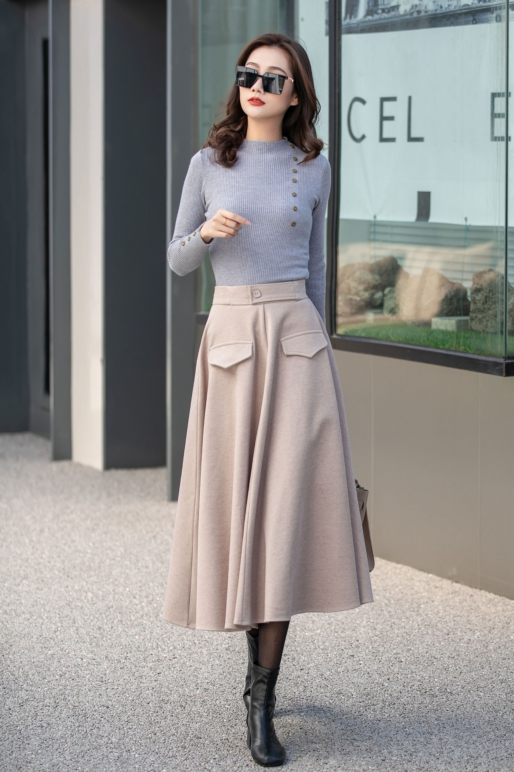 パンツ 19SS COMOLI WOOL 2Tuck BEIGE COMOLI
