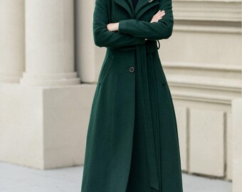 Green Wool Coat,long Wool Coat, Trench Coat, Womens Coat, Long Sleeves Wool Coat, Winter Belted Coat for Women, Custom Coat, Xiaolizi 5350 - Etsy Green Wool Coat,long Wool Coat, Trench Coat, Womens Coat, Long Sleeves Wool Coat, Winter Belted Coat for Women, Custom Coat, Xiaolizi 5350 - Etsy