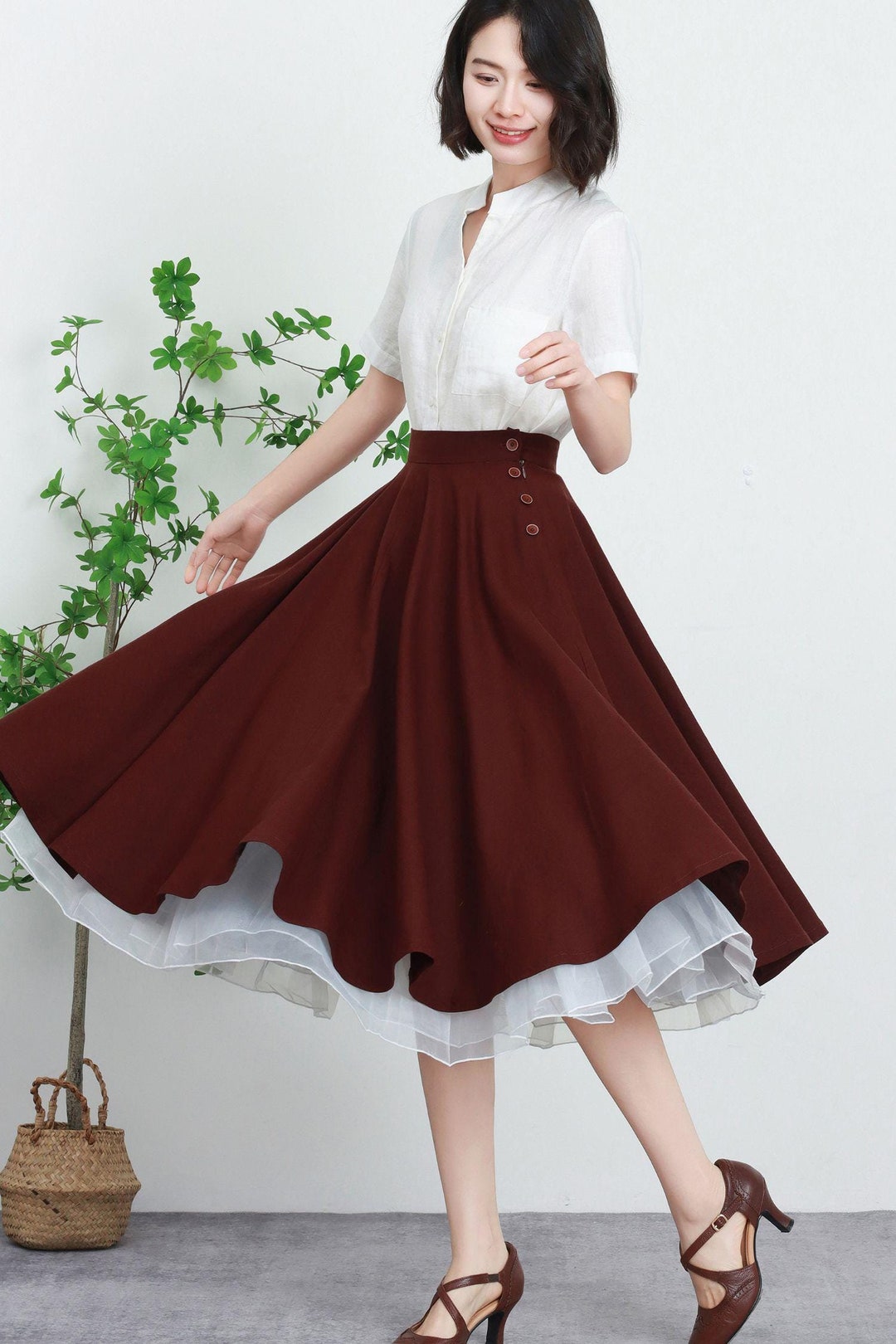 FULL CIRCLE SKIRT-FAWN main image 0