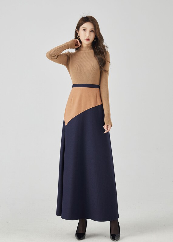 Long wool cheap skirt quilt