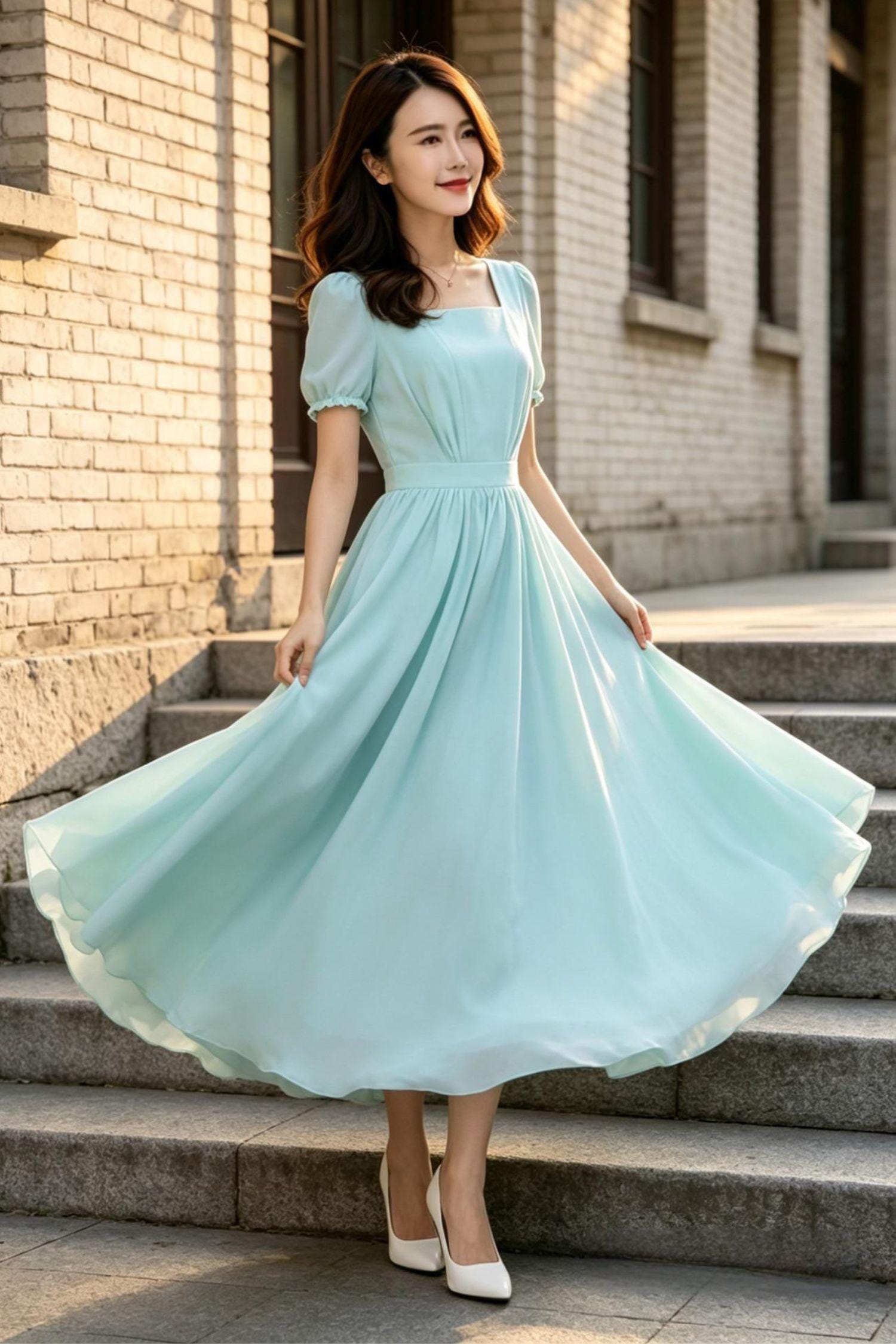 sachin and babi light blue dress Gray Mother of the Bride Dresses Long Chiffon With Sleeves Wedding Guest  Dresses – babyonlinedressde main image 1