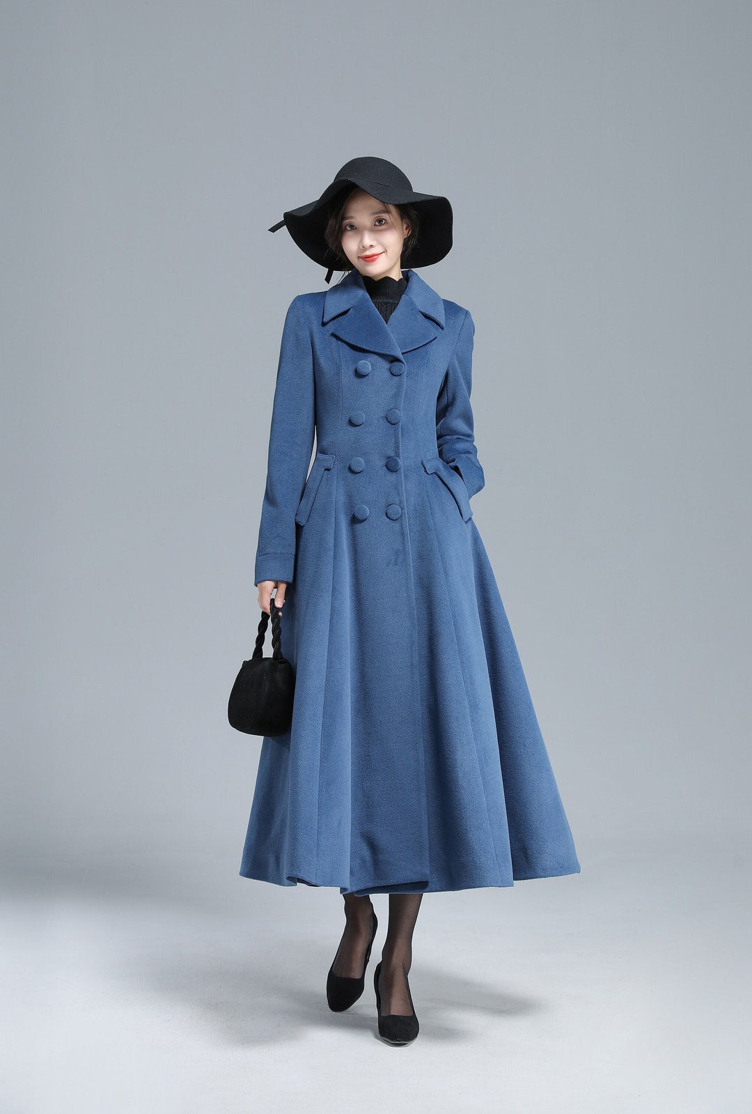 Vintage Inspired Long Wool Princess Coat Fit and Flare - Etsy