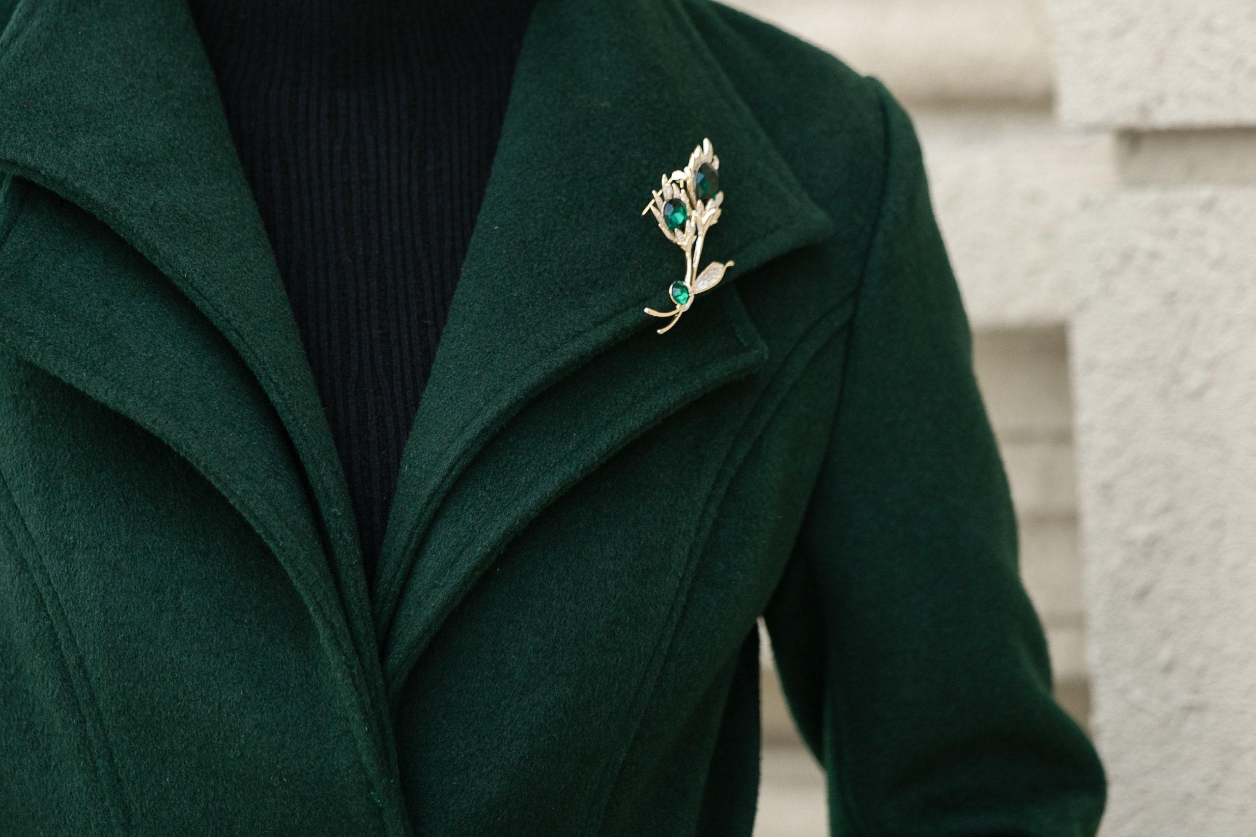 Green Wool Coat,long Wool Coat, Trench Coat, Womens Coat Green Wool Coat,long Wool Coat, Trench Coat, Womens Coat