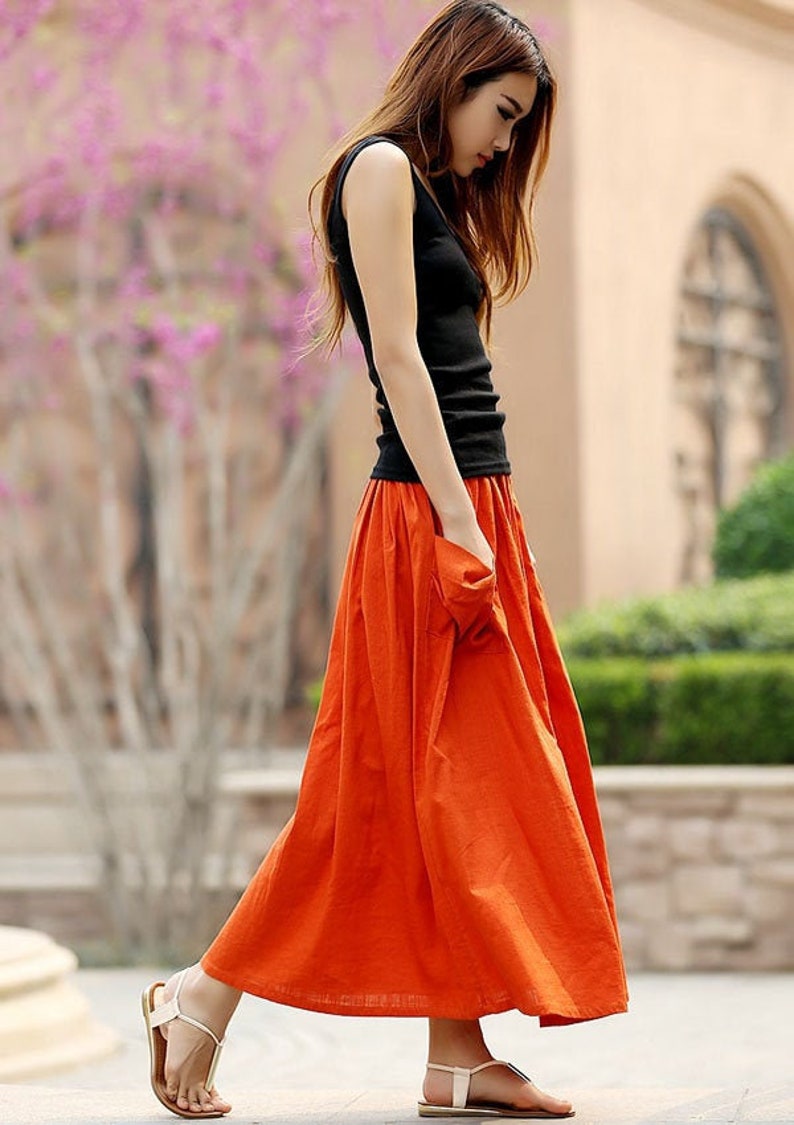 Novella Linen Maxi Skirt