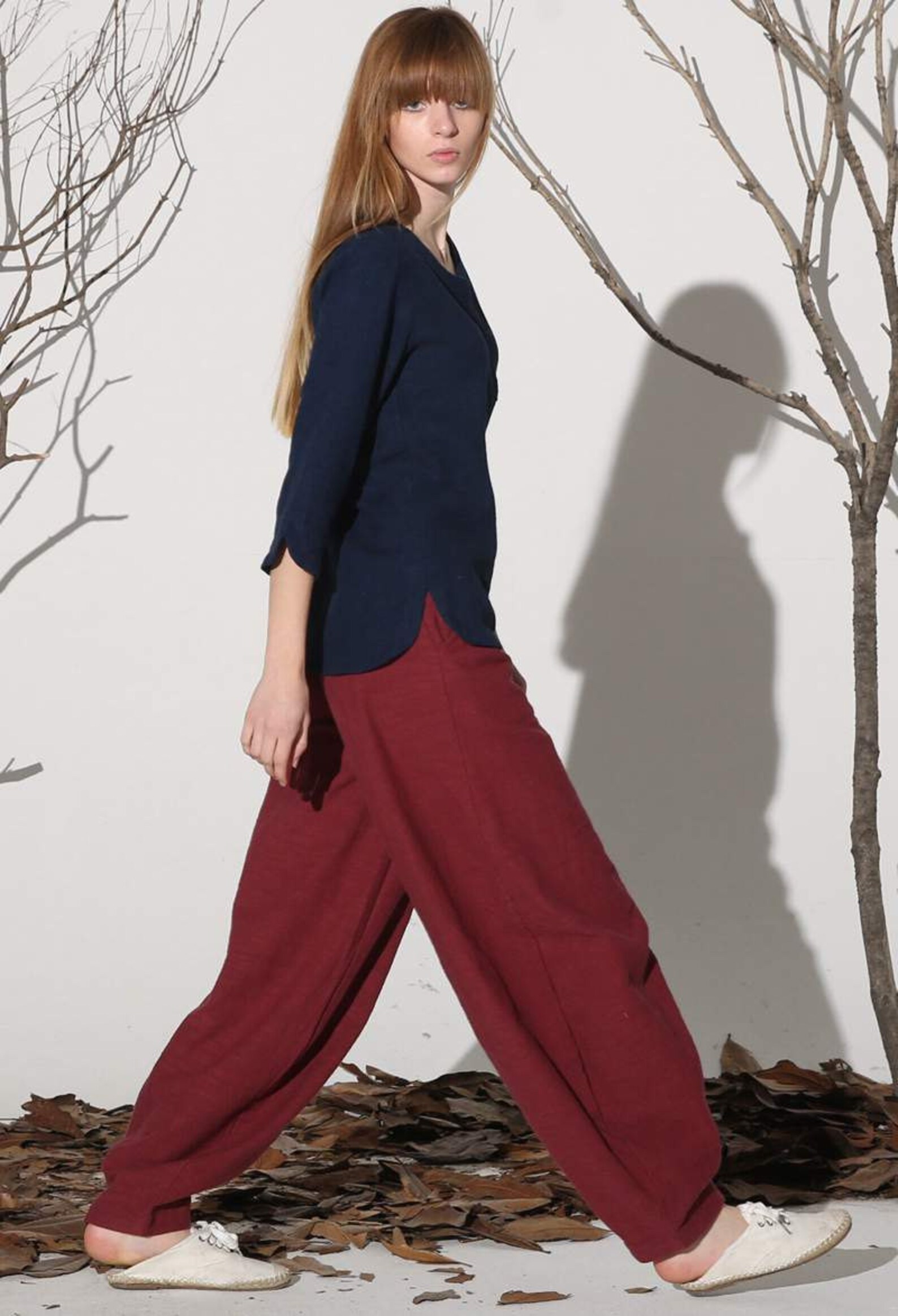 Red Linen Pants Women Linen Pants Womens Pants With Pockets Etsy