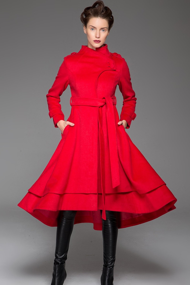 Swing coat womens coats gray coat wool coat plus size Etsy