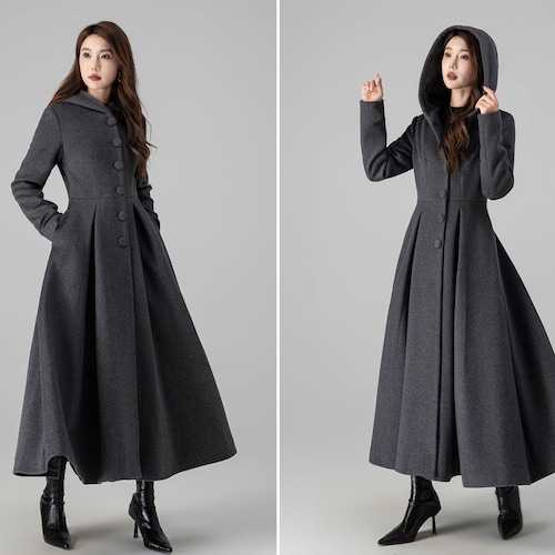 ジャケット・アウター DOUBLE WOOL LONG COAT - GREY BELTED DOUBLE-FACED WOOL LONG COAT - GRAY | COS US