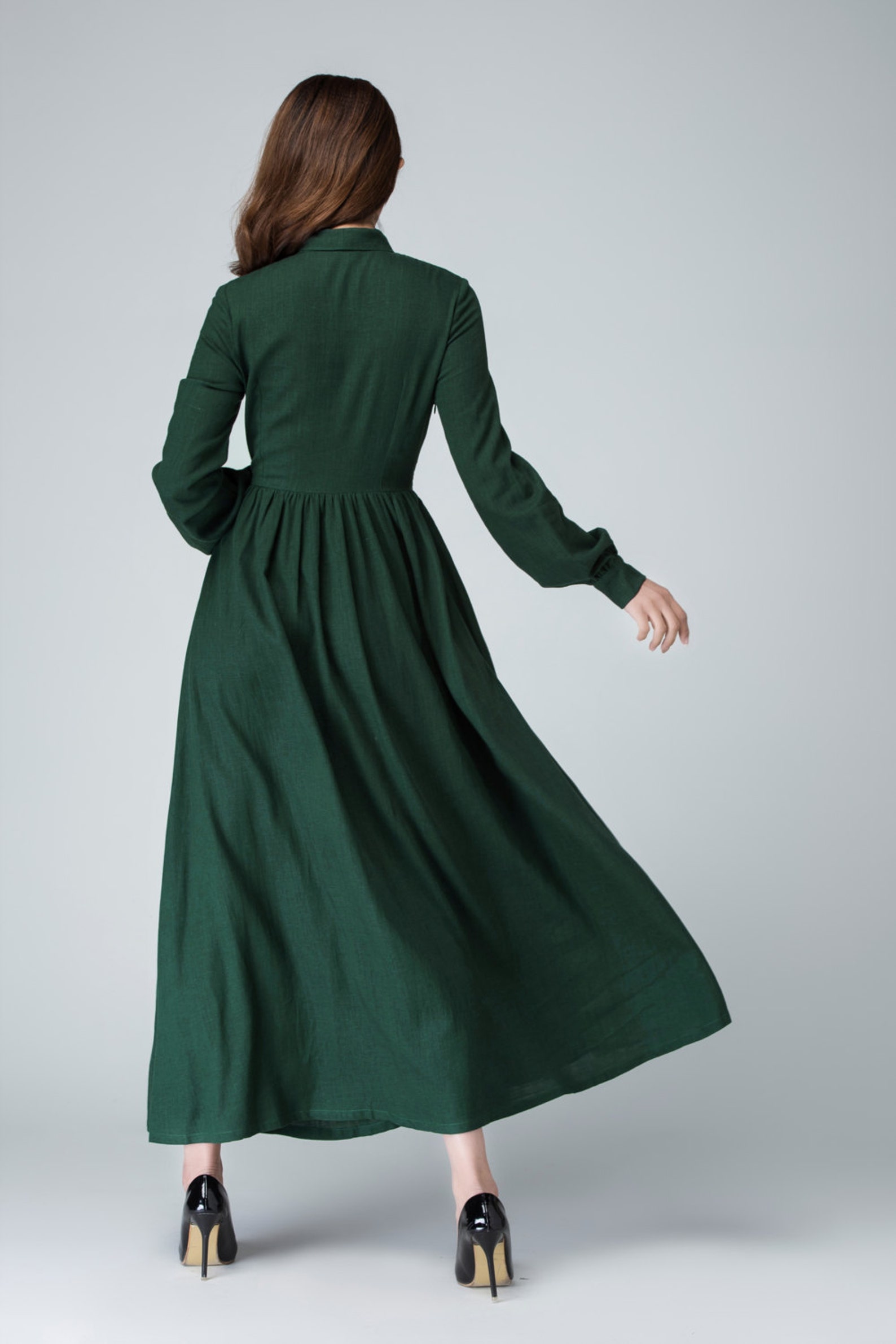 Women's Vintage Inspired Long Sleeve Medieval Maxi Dress - Etsy