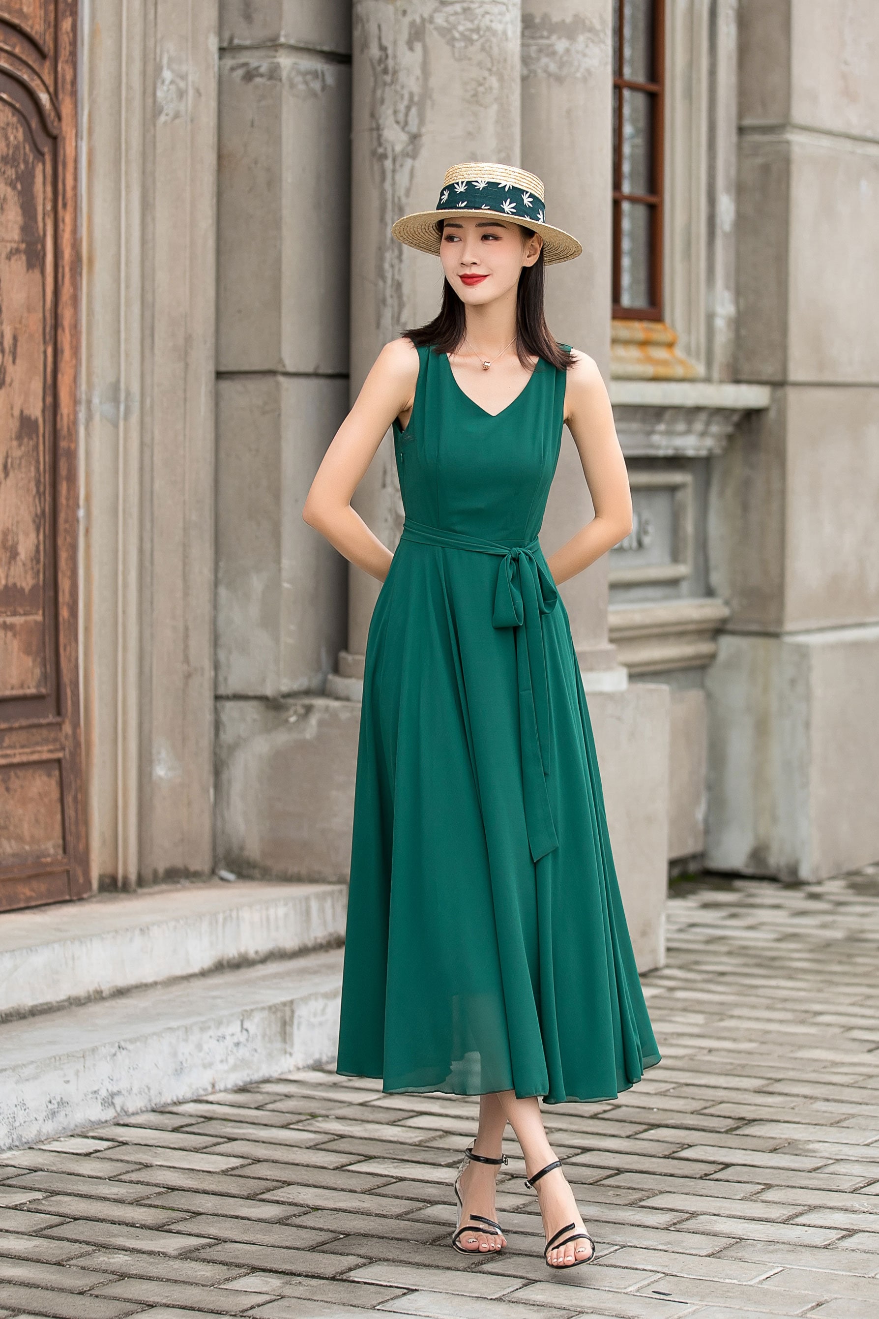 chiffon kleid boho