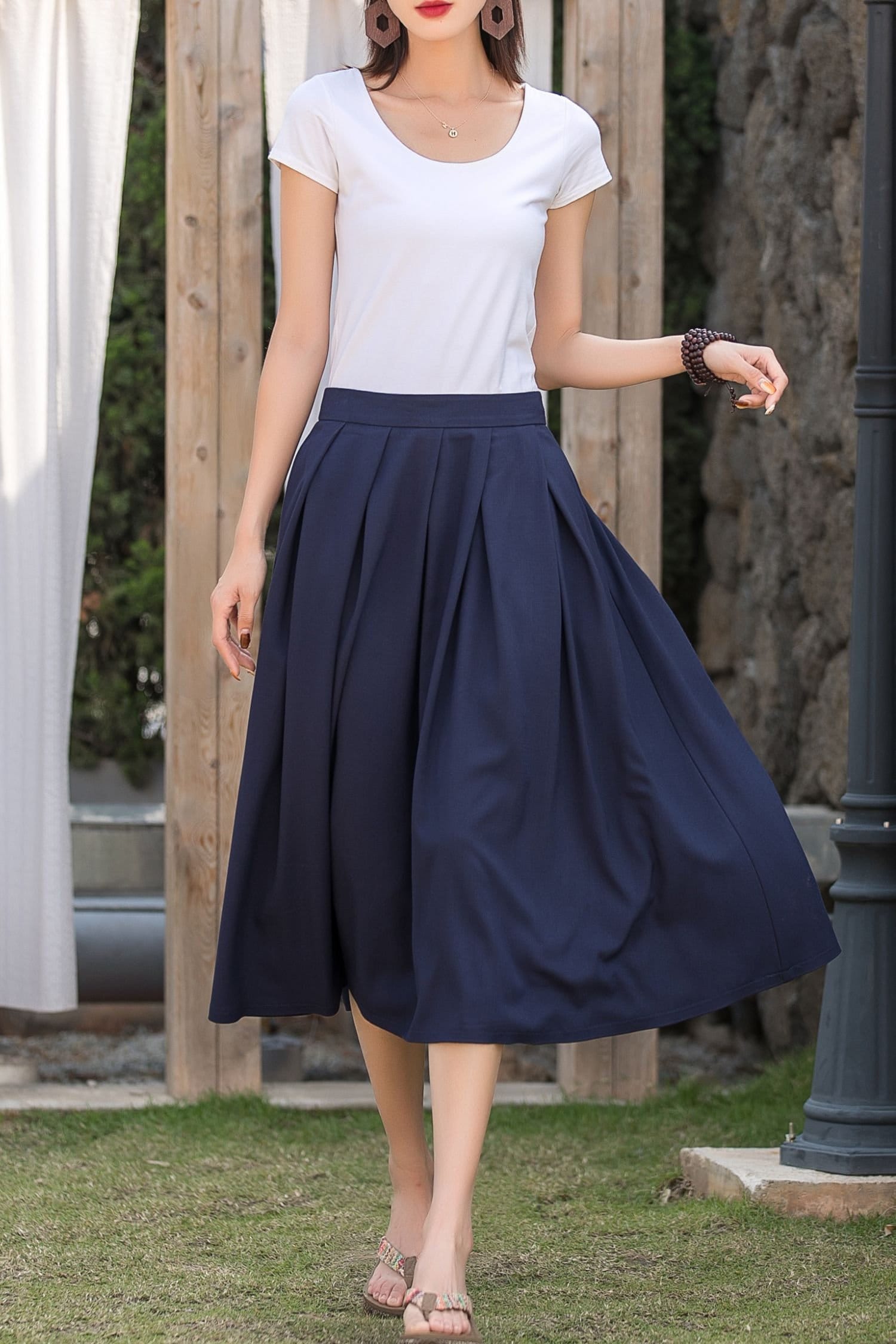 【THE MOZZ】Julie Linen Setup SKIRT JulieSkirt-