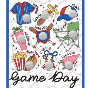 A5 scratcher Gameday save 30 low-income friendly | silver scratch-off stickers