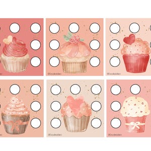 Valentine&#39;s Cupcakes Tiny Savings Challenge for Tiny Tuesdays or Mini Mondays Cash Envelopes Savings