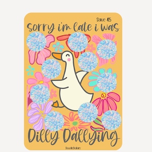 A5 scratcher Dilly Dallying save 45 low income friendly | holographic scratch off stickers