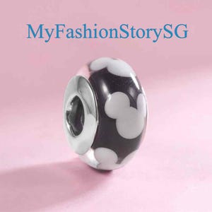 Disney Classic Mickey Mouse Charm Fit Bracelet Necklace Pendants Beads DIY Women Fashion Silver Jewelry Accessories Anniversary Gift