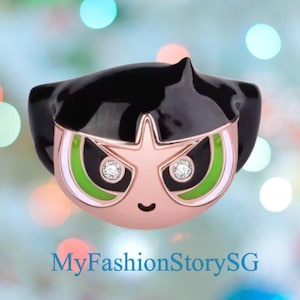 Exquisite The Powerpuff Girls Buttercup Charm Fit Bracelet Necklace Pendant DIY Women Silver Jewelry Beads Accessories Anniversary Gift