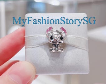 Disney Lilo And Stitch Charm Beads Fit Bracelets Necklace Women Fashion Silver Pendants Bead DIY Jewelry Accessories Anniversary Gift