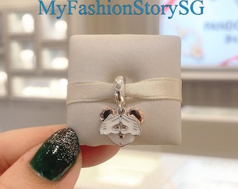 Disney Mickey Mouse Double Dangle Charm Fit Bracelet Necklace Pendants Beads DIY Women Jewelry Accessories Anniversary Gift