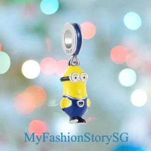 Exquisite Minions Kevin Charm Fit Bracelet Necklace Pendant DIY Women Silver Jewelry Beads Accessories Anniversary Gift