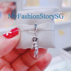 Disney Aladdin Princess Jasmine Charm Fit Bracelets Necklace Pendant Beads DIY Women Fashion Silver Jewelry Accessories Anniversary Gift