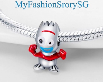 Exquisite Toy Story Forky Candle Charm Fit Bracelet Necklace Pendant DIY Women Silver Jewelry Beads Accessories Anniversary Gift