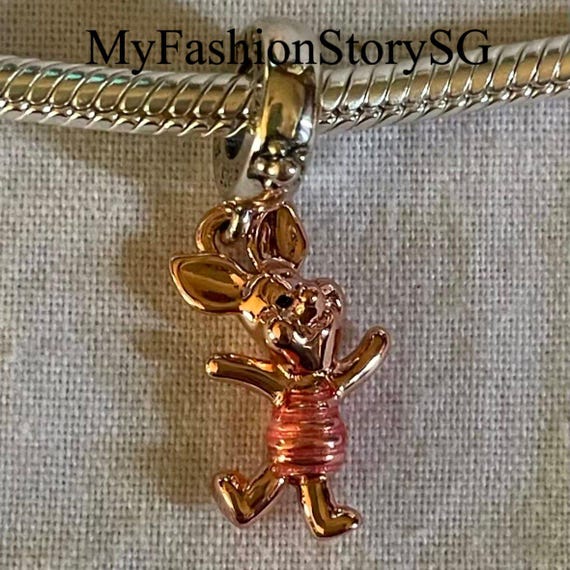 Disney Winnie the Pooh Piglet Dangle Charm Beads Fit Bracelet Necklace  Women Fashion Silver Pendant Jewelry Accessories Anniversary Gift