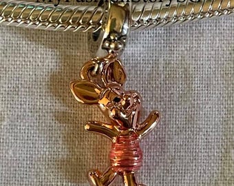 Disney Winnie the Pooh Piglet Dangle Charm Beads Fit Bracelet Necklace Women Fashion Silver Pendant Jewelry Accessories Anniversary Gift