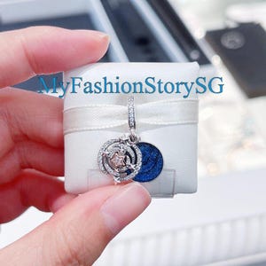 Two-tone Shooting Star Double Dangle Charm Beads Fit Bracelet Necklace Pendant Women Fashion Silver DIY Jewelry Accessories Anniversary Gift