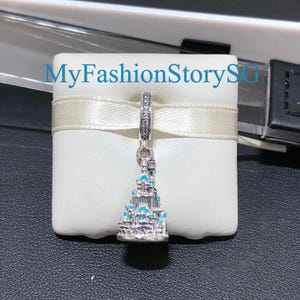 Disney Hong Kong Disneyland Castle of Magical Dreams Charm Fit Bracelet Necklace Pendants Beads DIY Women Jewelry Accessories Gift