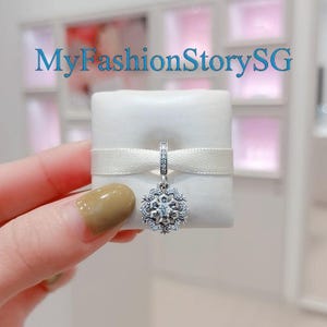 Colgante doble de copo de nieve brillante para pulsera, collar, joyería DIY para mujer, accesorios de plata, regalo de aniversario