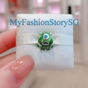 ディズニー ピクサー マイク・ワゾウスキ チャームフィット ブレスレット ネックレス ペンダント レディース ファッション DIY ビーズ シルバー ジュエリー アクセサリー 記念日 ギフト