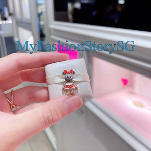 ディズニー ミニーマウス ロボットチャーム フィットブレスレット ネックレス ペンダント レディース ファッション シルバービーズ DIY ジュエリー アクセサリー 記念日ギフト