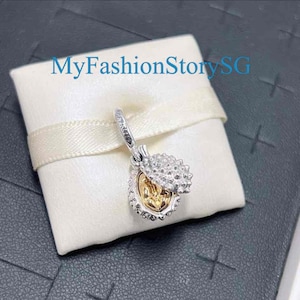 ドリアンフルーツダングルチャームフィットブレスレットネックレスペンダントDIYレディースファッションシルバージュエリービーズアクセサリー記念日ギフト