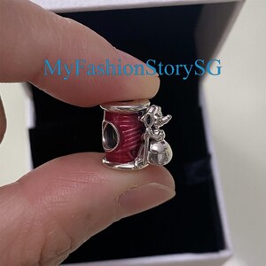 ディズニー シンデレラ スージーマウス ニードル＆スレッドチャーム フィットブレスレット ネックレス ペンダント ビーズ DIY レディース ファッション シルバー ジュエリー アクセサリー ギフト