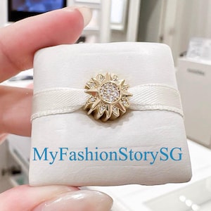 ゴールドスパークリングサンチャームフィットブレスレットネックレスペンダントDIYレディースファッションシルバージュエリービーズアクセサリー記念日ギフト