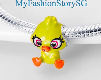 Exquisite Toy Story Ducky Charm Fit Bracelet Necklace Pendant DIY Women Silver Jewelry Beads Accessories Anniversary Gift