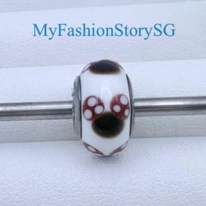 Disney Classic Minnie Mouse Charm Fit Bracelet Necklace Pendants Beads DIY Women Fashion Silver Jewelry Accessories Anniversary Gift