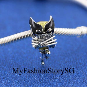 マーベル スーパーヒーロー ウルヴァリン チャームフィットブレスレット ネックレス ペンダント レディース ファッション DIY ビーズ シルバー ジュエリー アクセサリー 記念日 ギフト