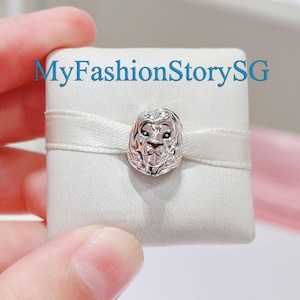 Disney Simba Head Lion King Charm Fit Bracelet Necklace Pendants Beads DIY Women Fashion Silver Jewelry Accessories Anniversary Gift