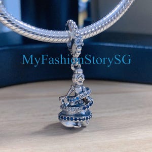 Dije de la Princesa Cenicienta de Disney, compatible con pulseras, collares, colgantes, cuentas DIY para mujer, joyería de plata, accesorios, regalo de aniversario
