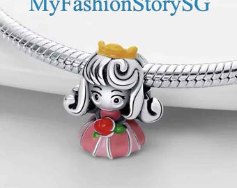 Prachtige Prinses Aurora Charm Fit Armband Ketting Hanger DIY Vrouwen Mode Zilveren Sieraden Kralen Accessoires Anniversary Gift