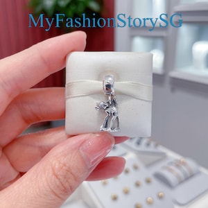 ディズニー バンビ ダングルチャーム フィットブレスレット ネックレス ペンダント ビーズ レディース ファッション シルバー DIY ジュエリー アクセサリー 記念日ギフト