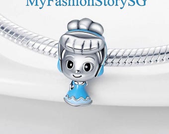 Exquisite Prinzessin Cinderella Charm Fit Armband Halskette Anhänger DIY Frauen Mode Silber Schmuck Perlen Zubehör Jahrestag Geschenk
