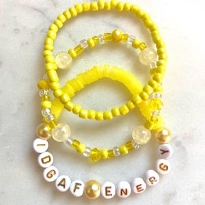 IDGAF Energy Beaded Bracelet